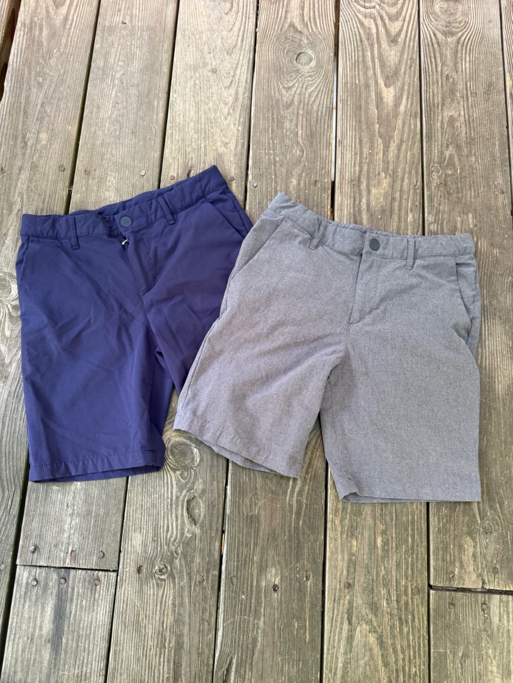 all in motion Boys Gray and Navy Uniform Shorts - Dual Pack